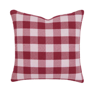 Bambury Willow Gingham Square Cushion Berry - gingham cushion