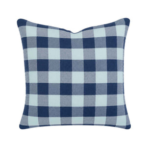 Bambury Willow Gingham Square Cushion Blue - gingham cushion