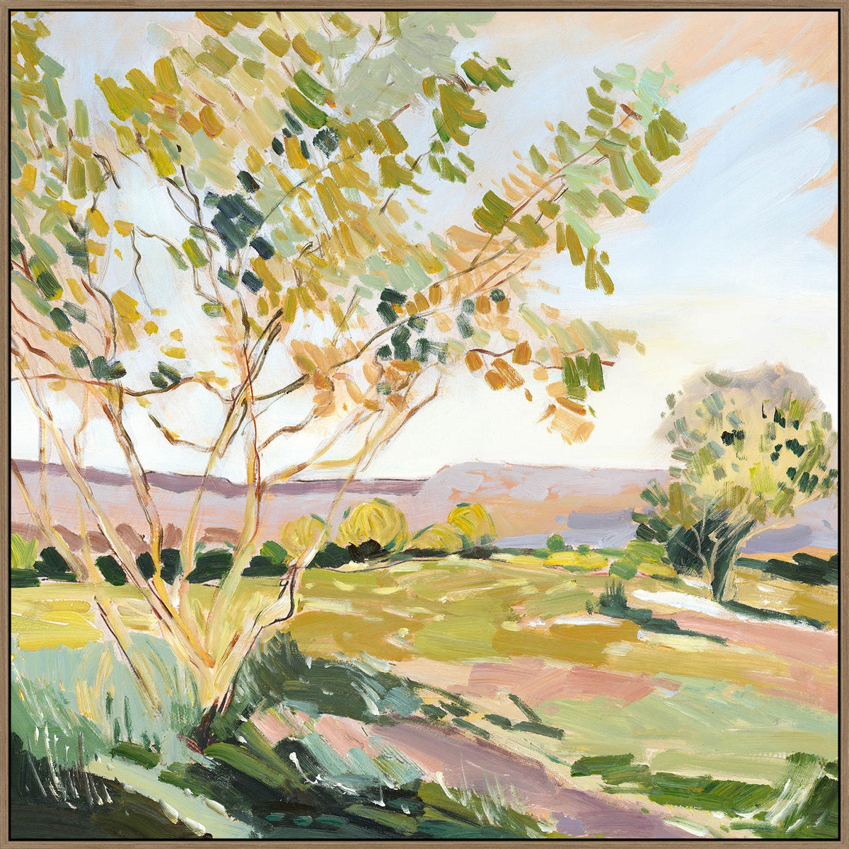 Trend Barossa Breeze A Framed Canvas - vineyard wall art