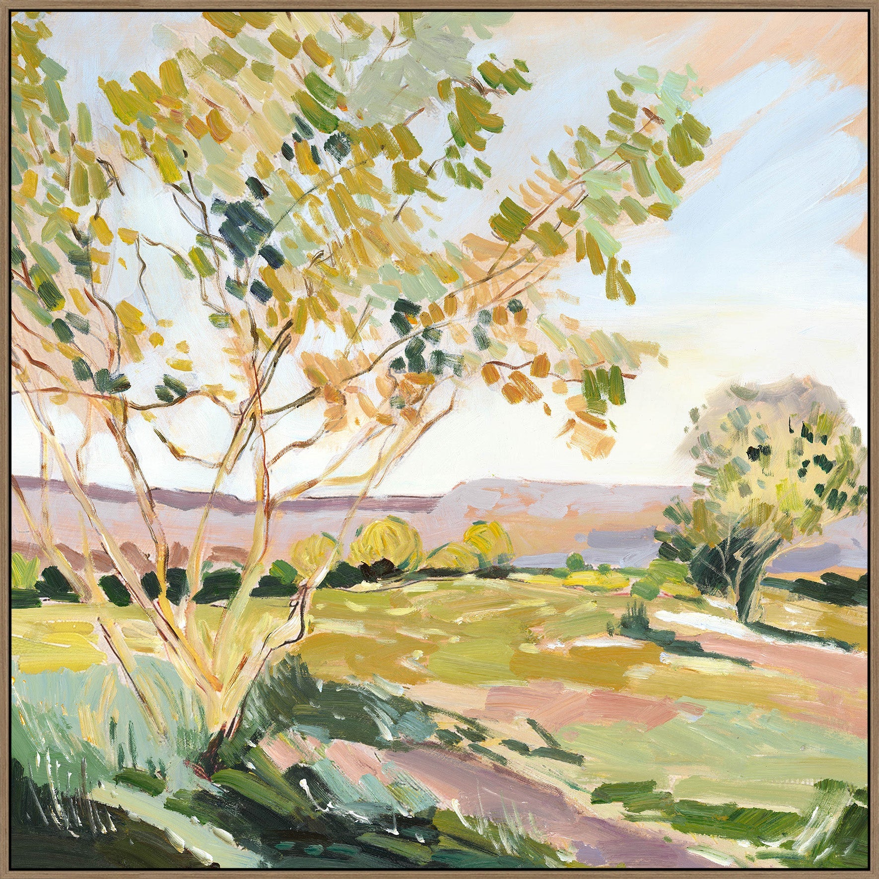Trend Barossa Breeze A Framed Canvas - vineyard wall art