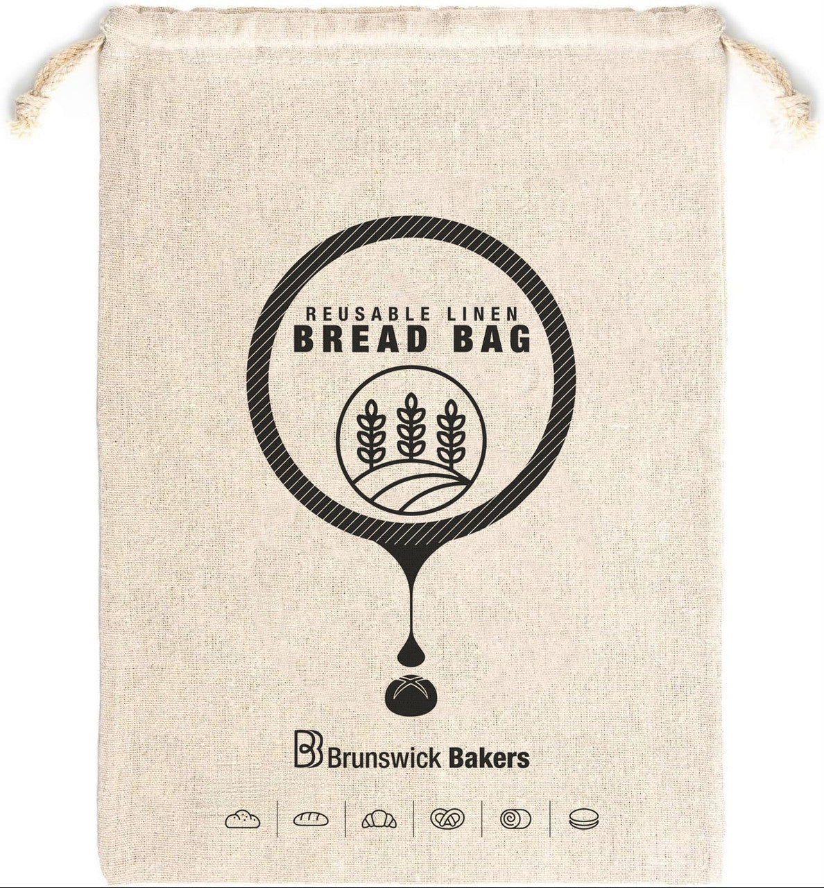Brunswick Bakers Ultimate Bread Baking Kit - 30x39cm linen bread bag