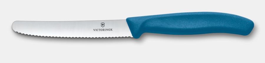 Victorinox Swiss Classic Tomato Steak Knife 11cm Blue - wavy edge kitchen knife