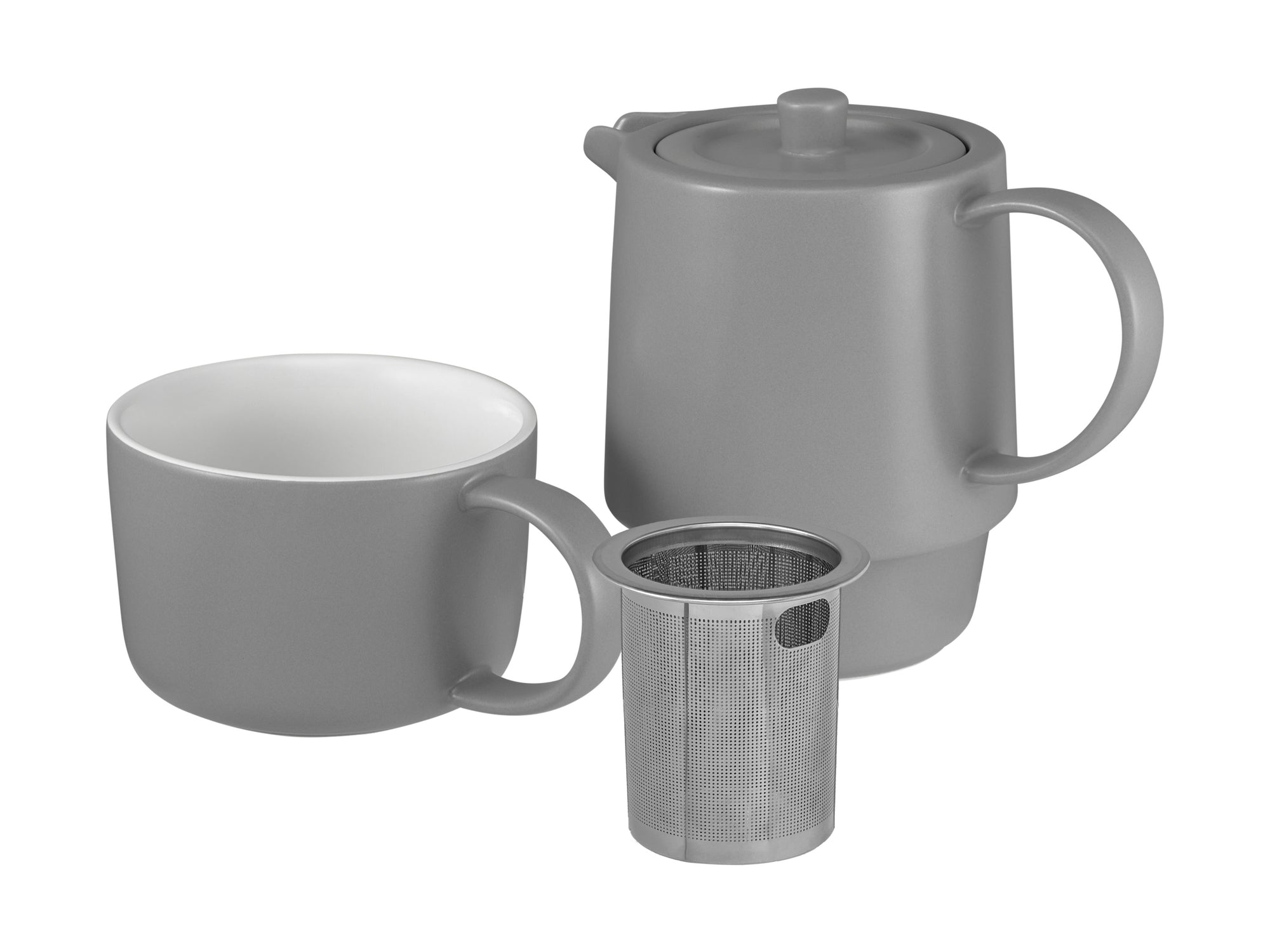 Cafe Life Teapot & Mugs Grey Collection – Maxwell & Williams