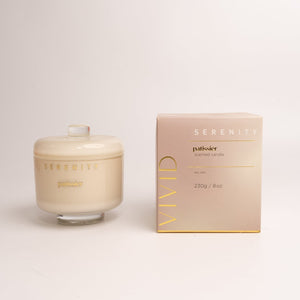 Home Fragrance Co Patissier Vivid Serenity Scented Candle 230g - soy wax candle white caramel rose brown sugar