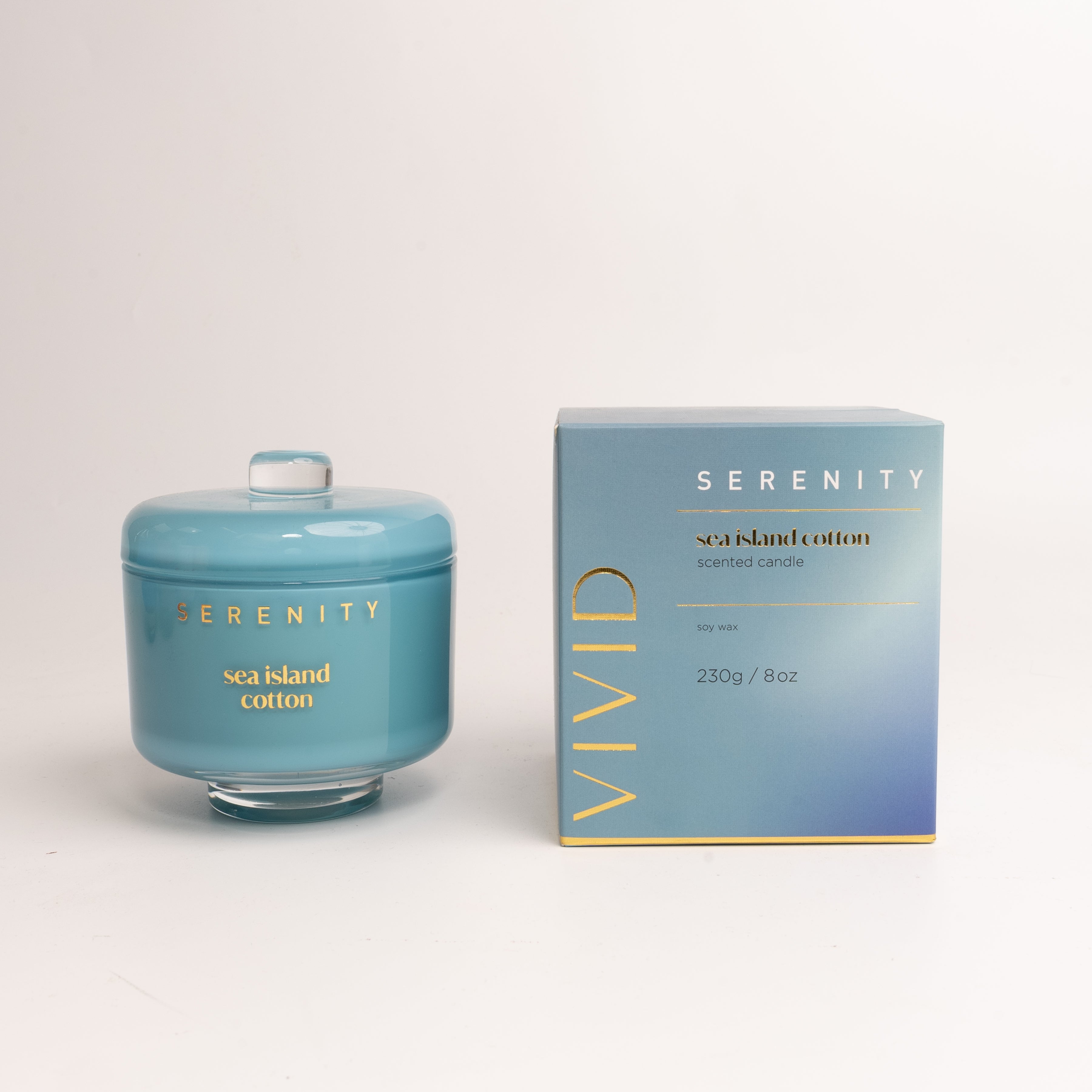 Home Fragrance Co. Sea Island Vivid Serenity Scented Candle 230g - soy wax scented candle