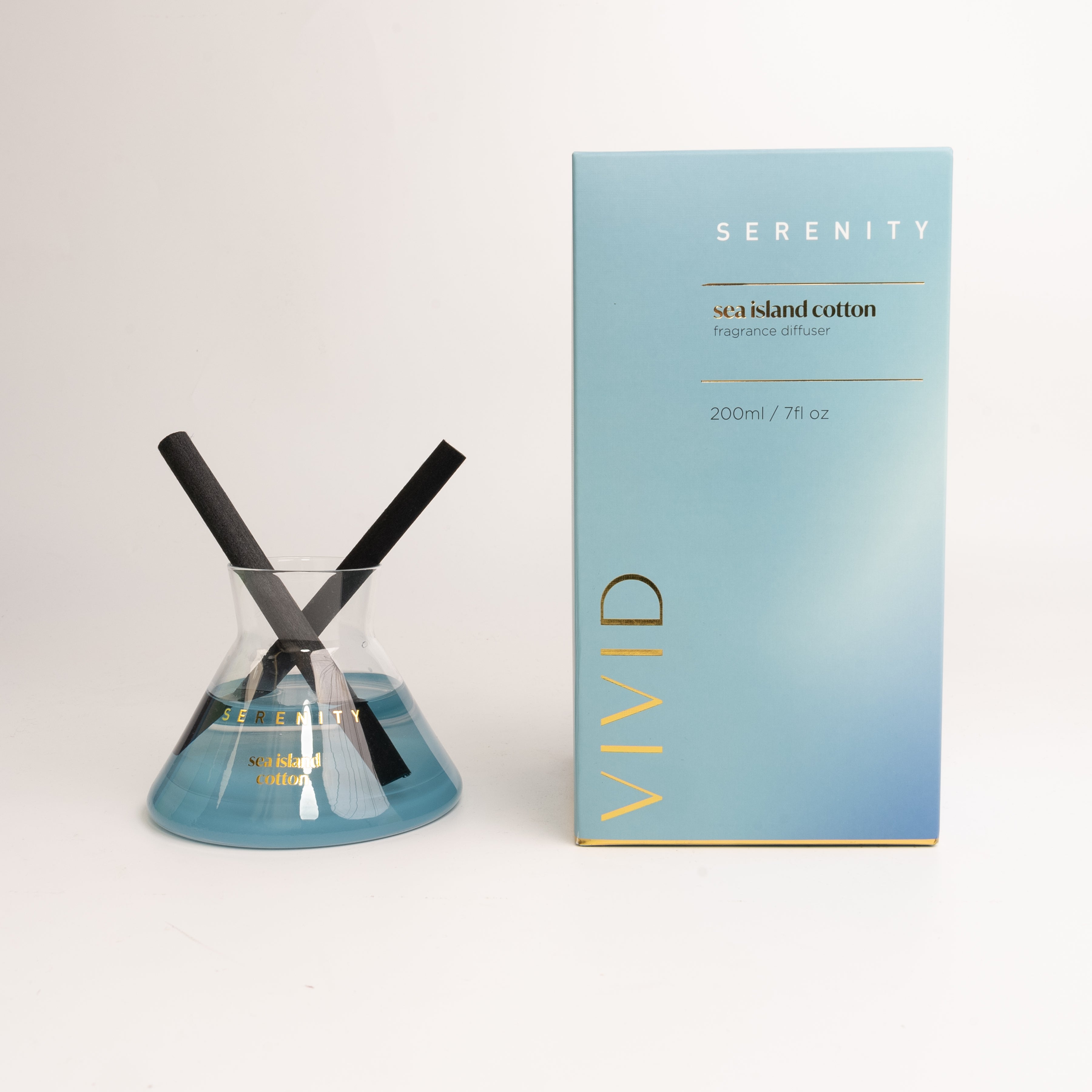 Home Fragrance Co. Vivid Serenity Sea Island Cotton Reed Diffuser 200ml - coastal home fragrance