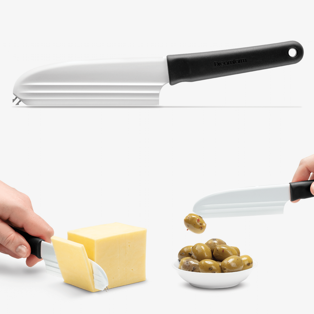 Dreamfarm Knibble Lite Black - non-stick cheese knife, product shot