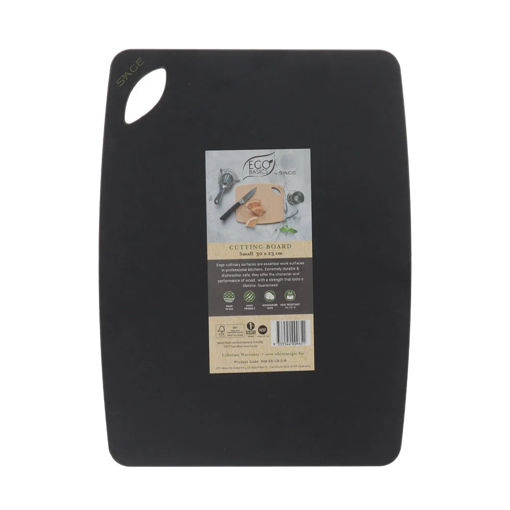 Eco Basics Cutting Board 27x15cm – Black – White Magic