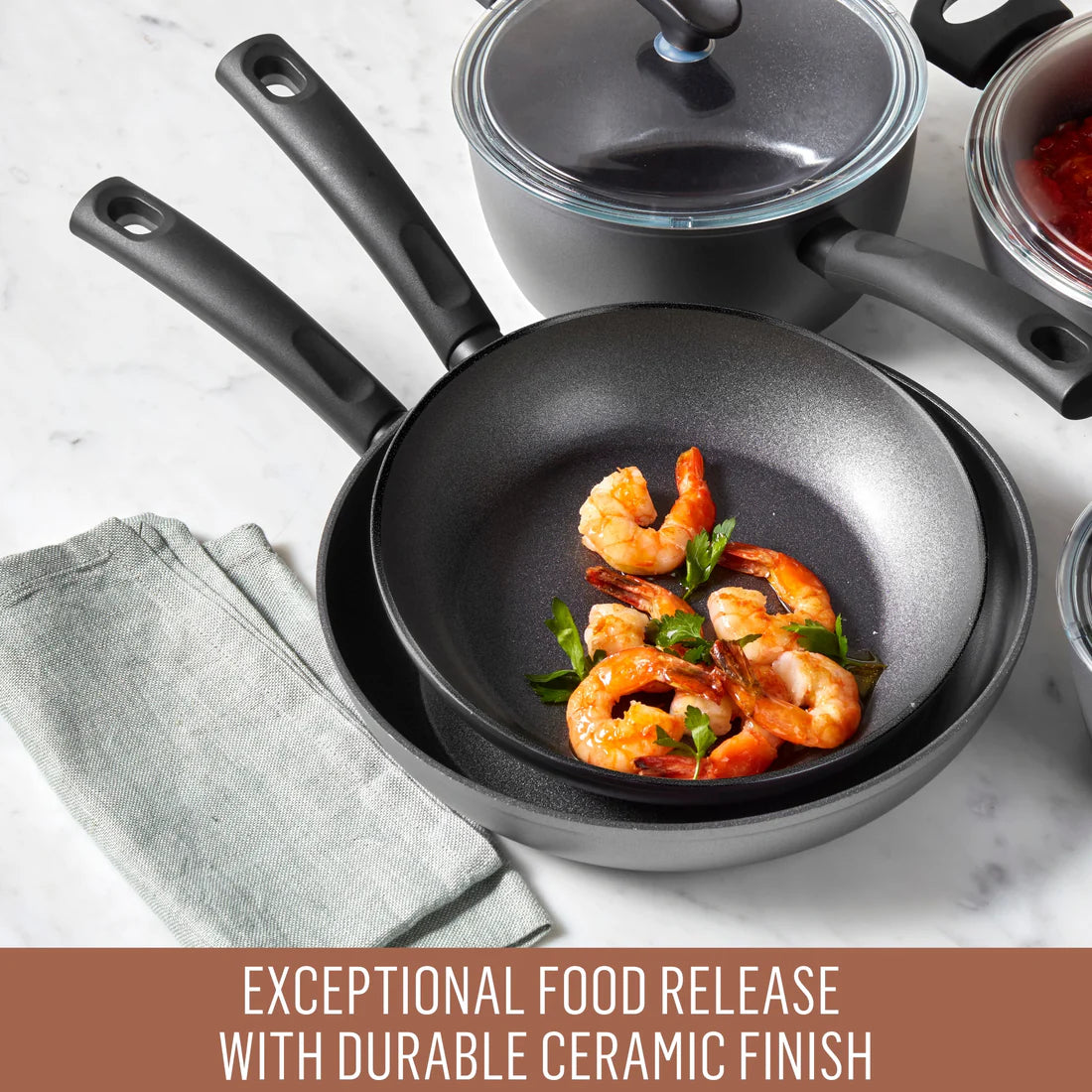 Essteele Per Benessere Ceramic Nonstick Induction Open Skillet 32 cm