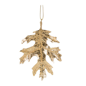Holly & Ivy Gold Hanging Leaf Ornament Maple Leaf - Christmas tree decoration