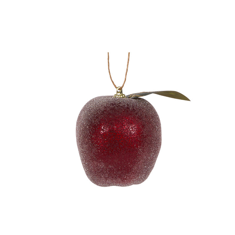 Holly & Ivy Red Apple Hanging Ornament - Christmas decoration