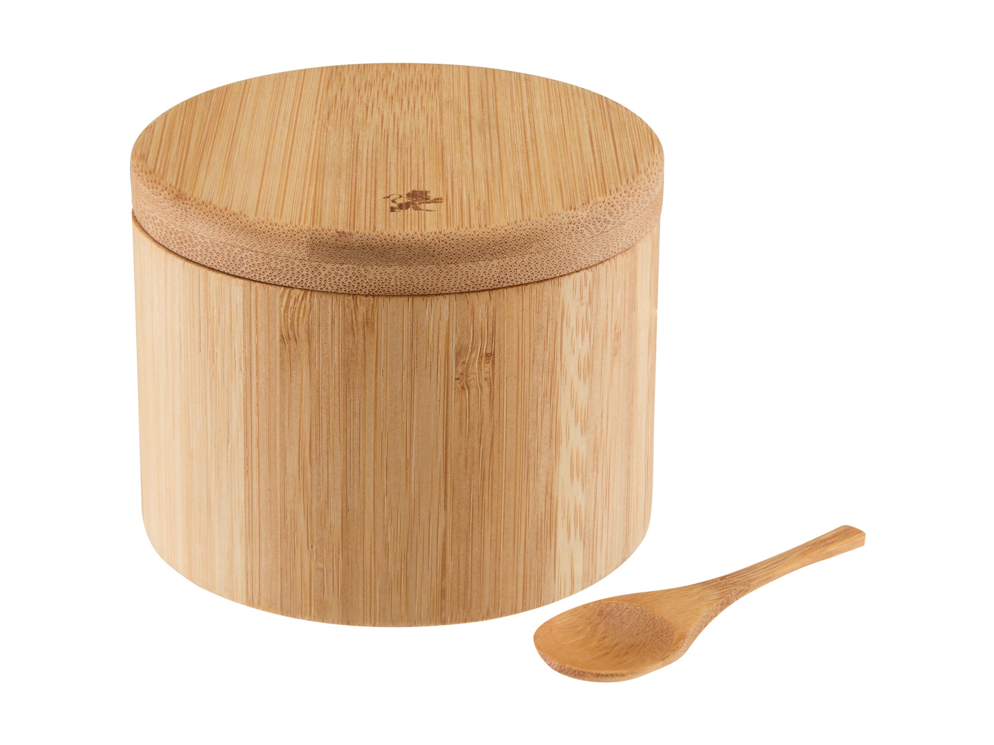 Evergreen Bamboo Salt Box With Spoon