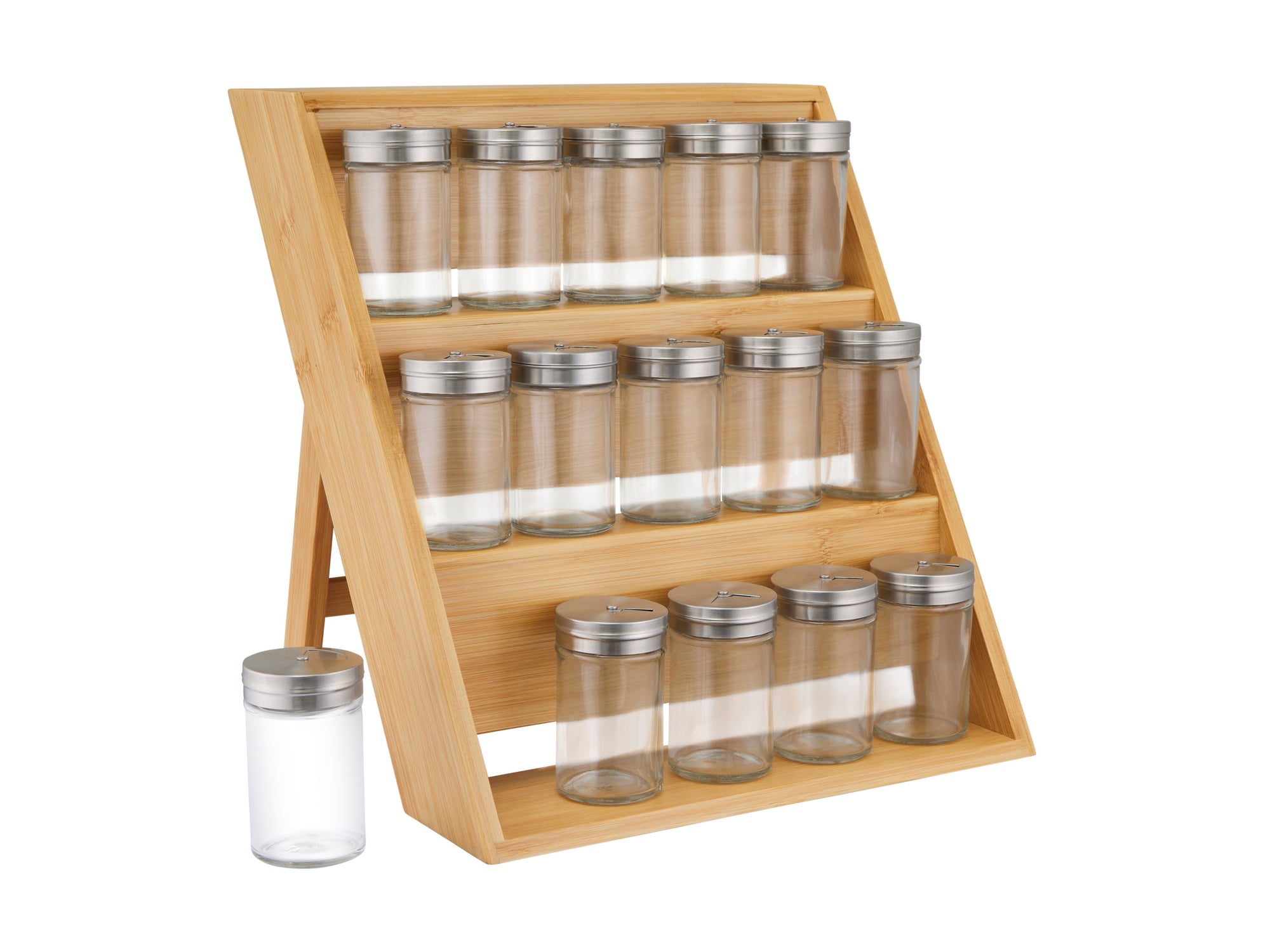 Evergreen Bamboo Spice Rack 16pc