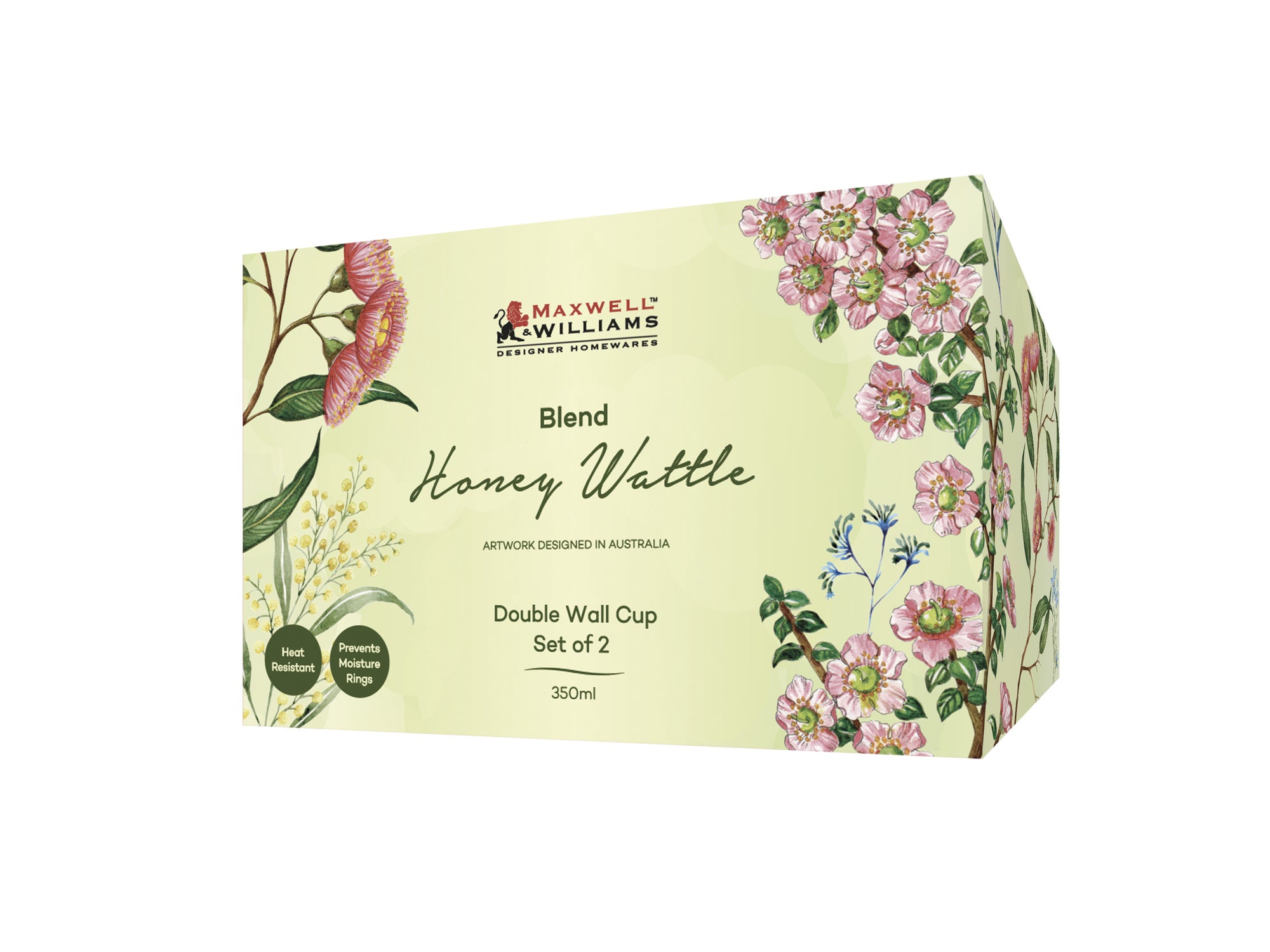 Honey Wattle double wall cup 350ml set of 2, gift boxed – Maxwell & Williams