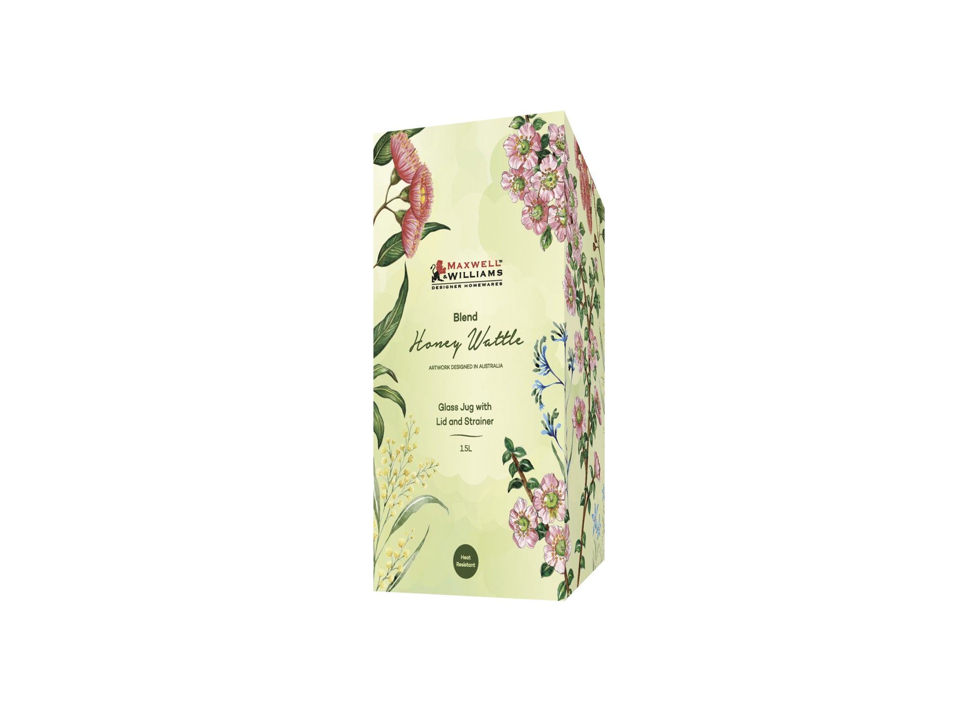 Honey Wattle glass jug with lid 1.5L, gift boxed – Maxwell & Williams