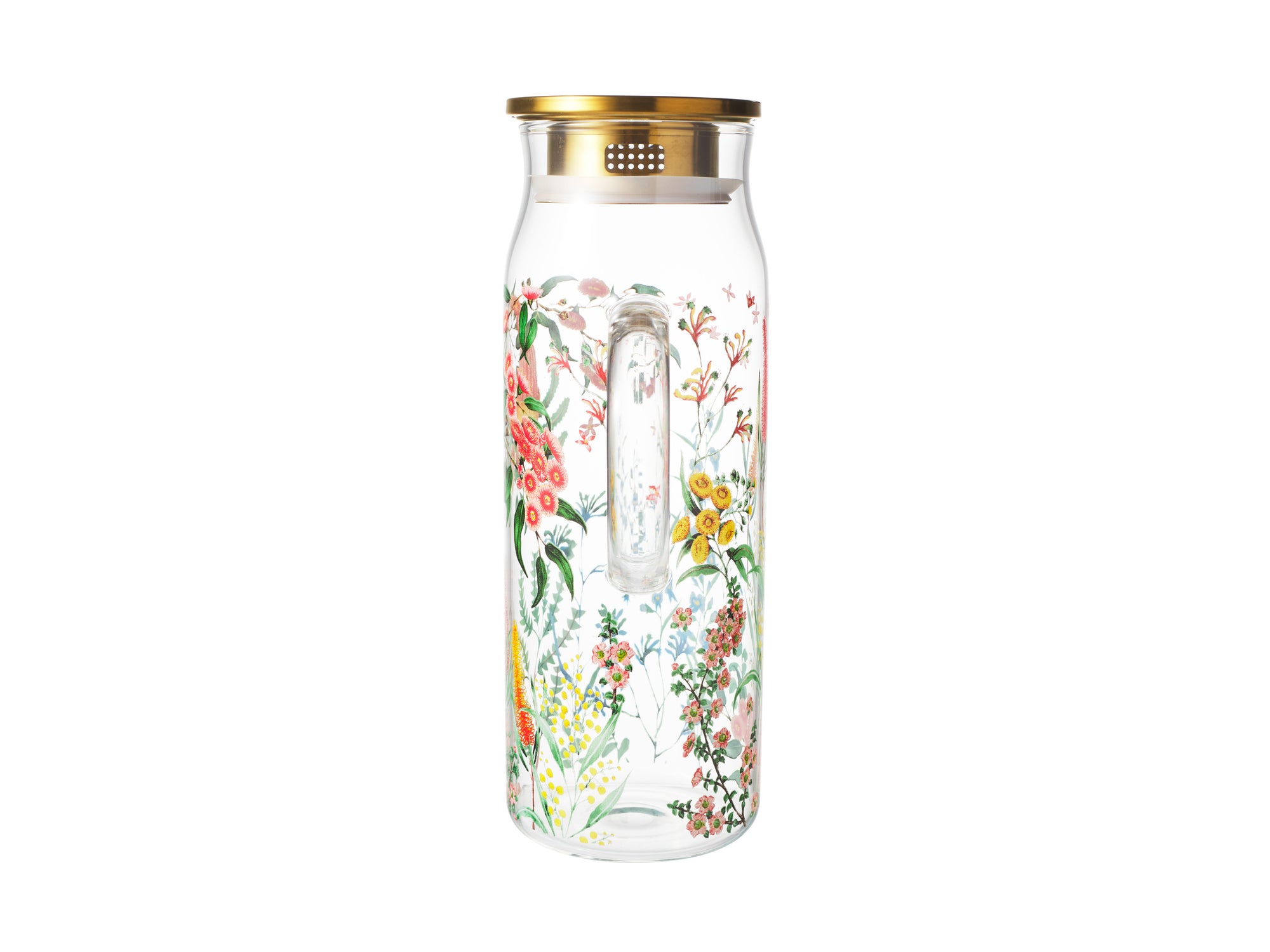 Honey Wattle glass jug with lid 1.5L, side view – Maxwell & Williams