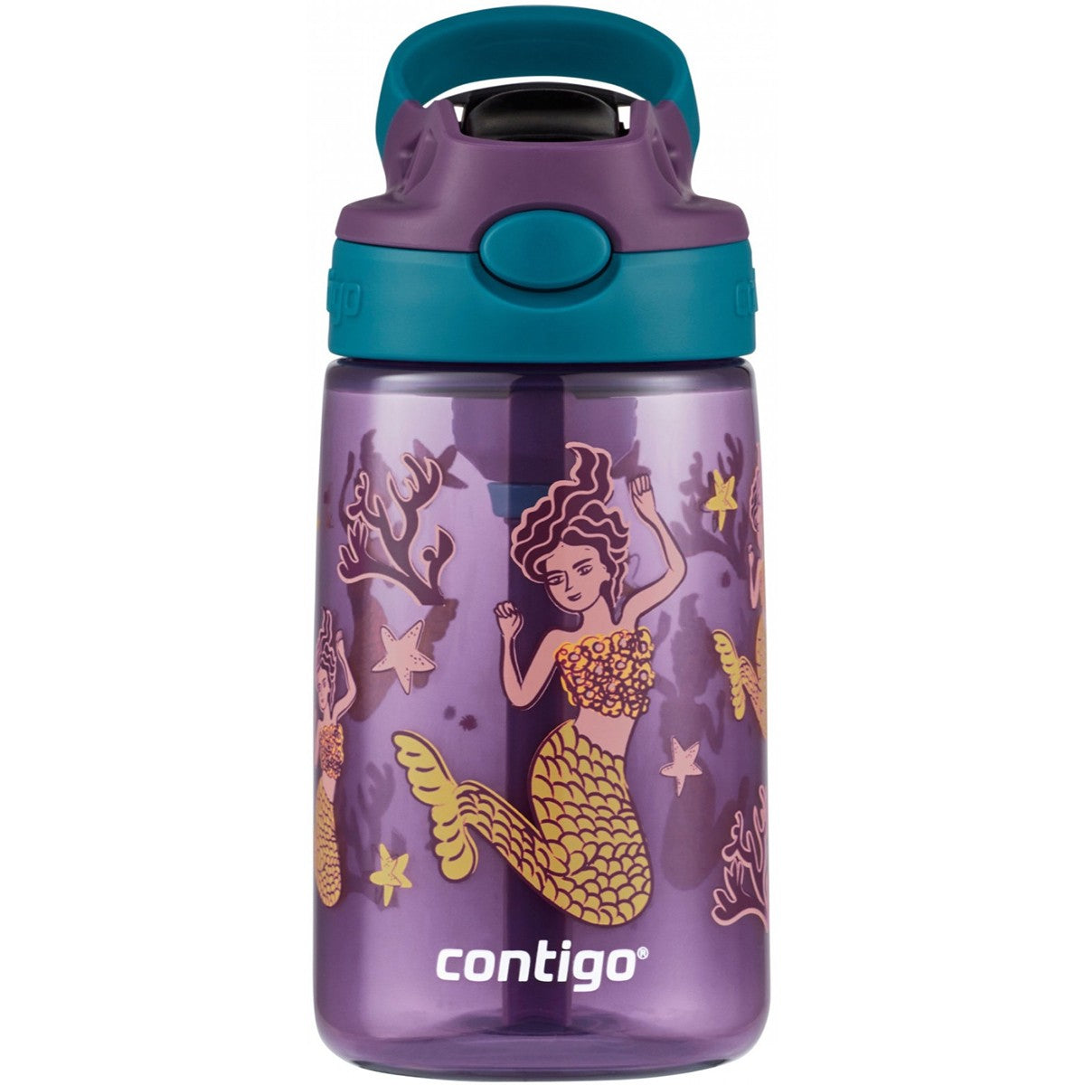 Gizmo Flip Autospout Kids Water Bottle 414ml – Mermaids – Contigo