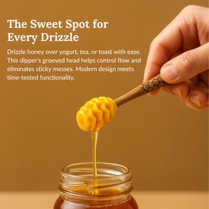 Prepara honey dipper detail — removable silicone head
