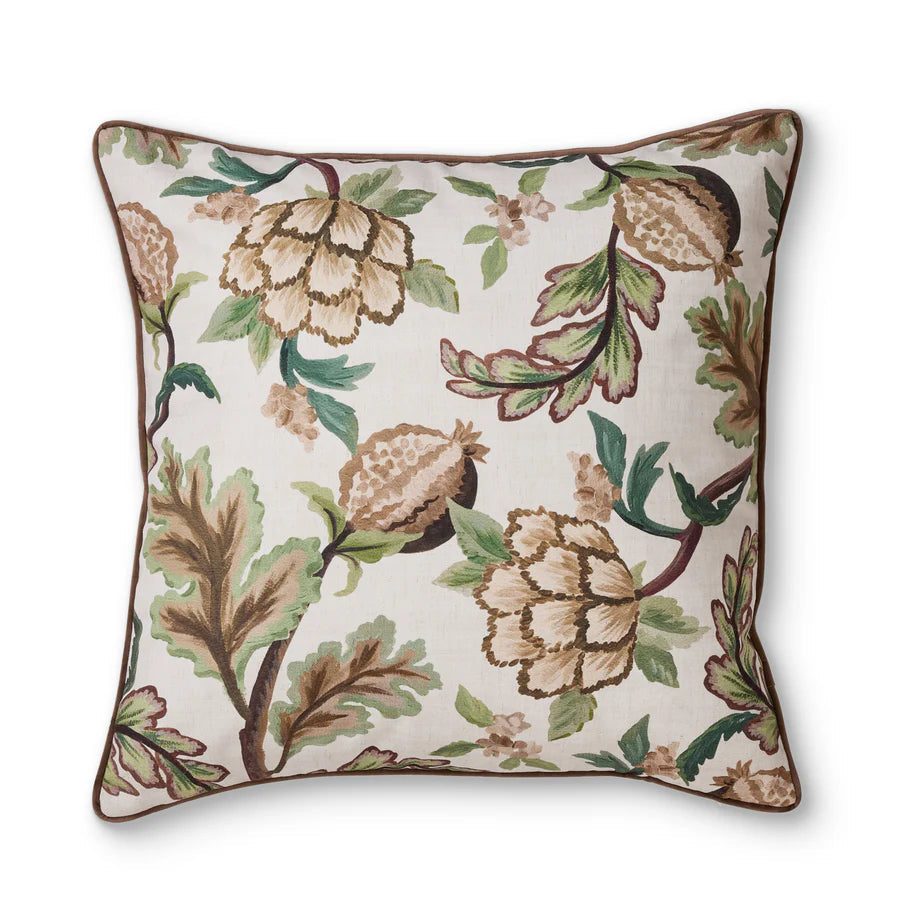 Madras Link Wiltshire Multi Paisley Cushion 55cm - heritage chenille cushion