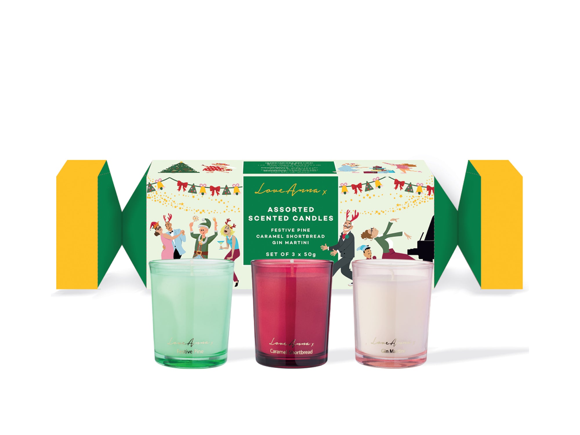 Candle Set of 3 50g GINMAR – Love Anna x Jolly Folk