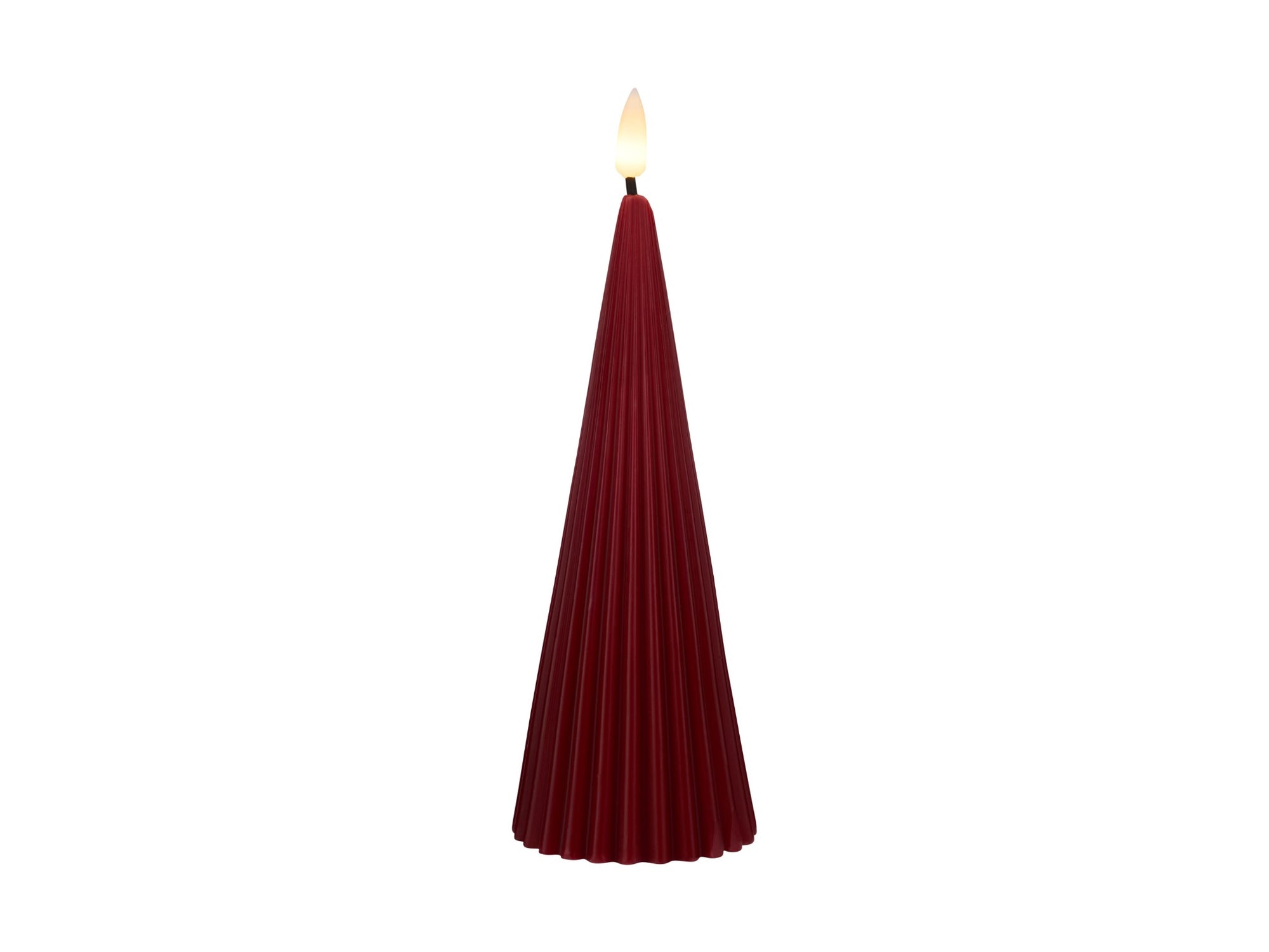 Let’s Get Lit Linea LED Cone Wax Candle Cherry 17cm
