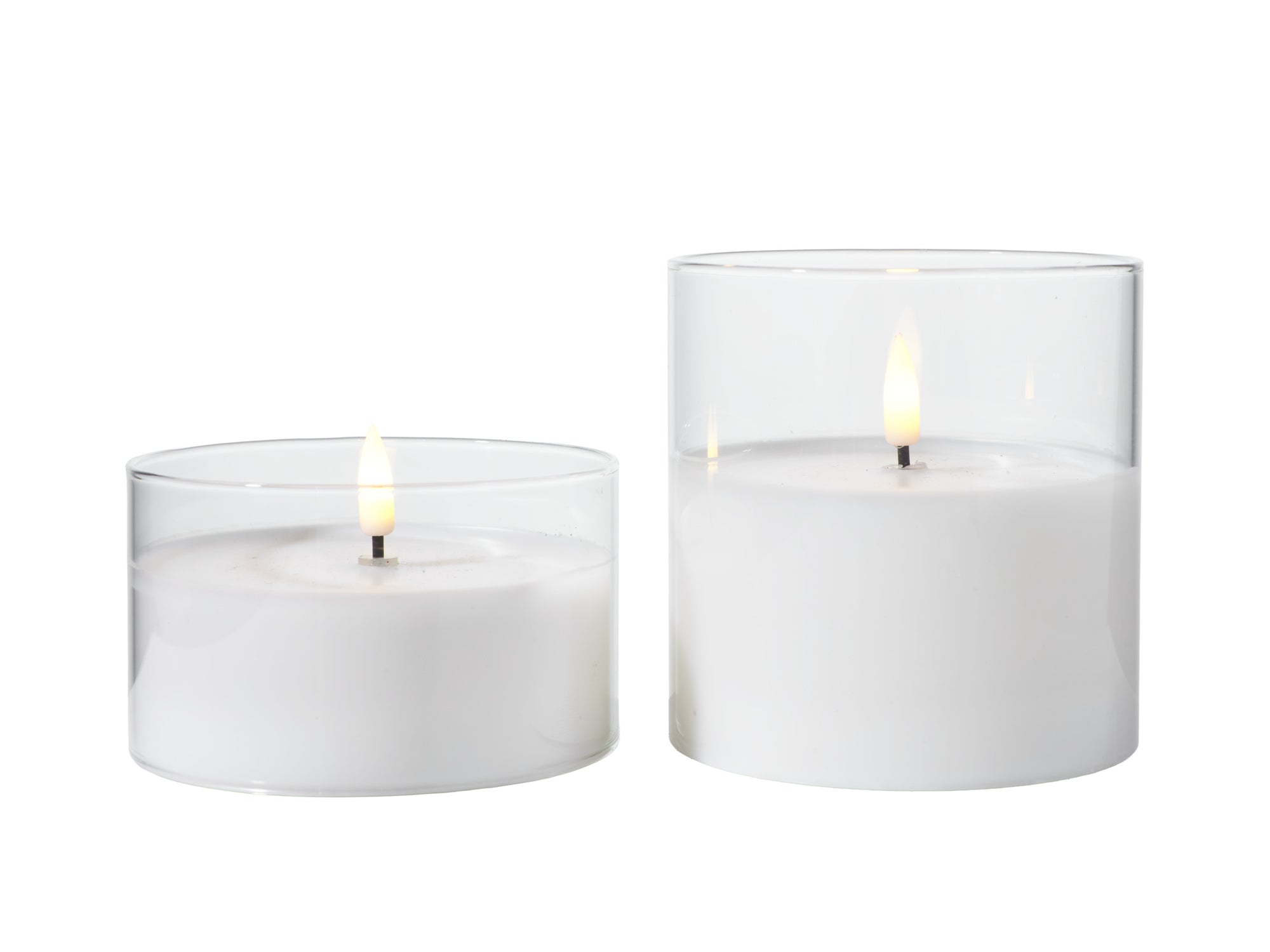 Let's Get Lit LED Candle Hurricane Clear Set of 2 – Maxwell & Williams