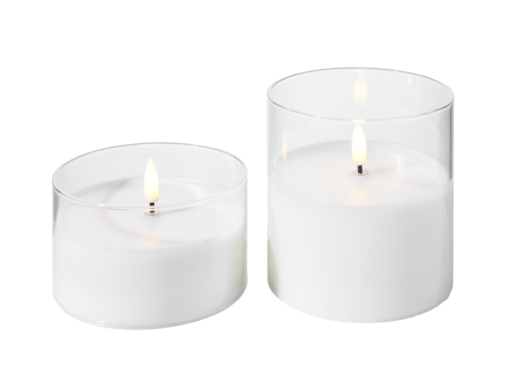 Let's Get Lit LED Candle Hurricane Clear Set of 2 – Maxwell & Williams