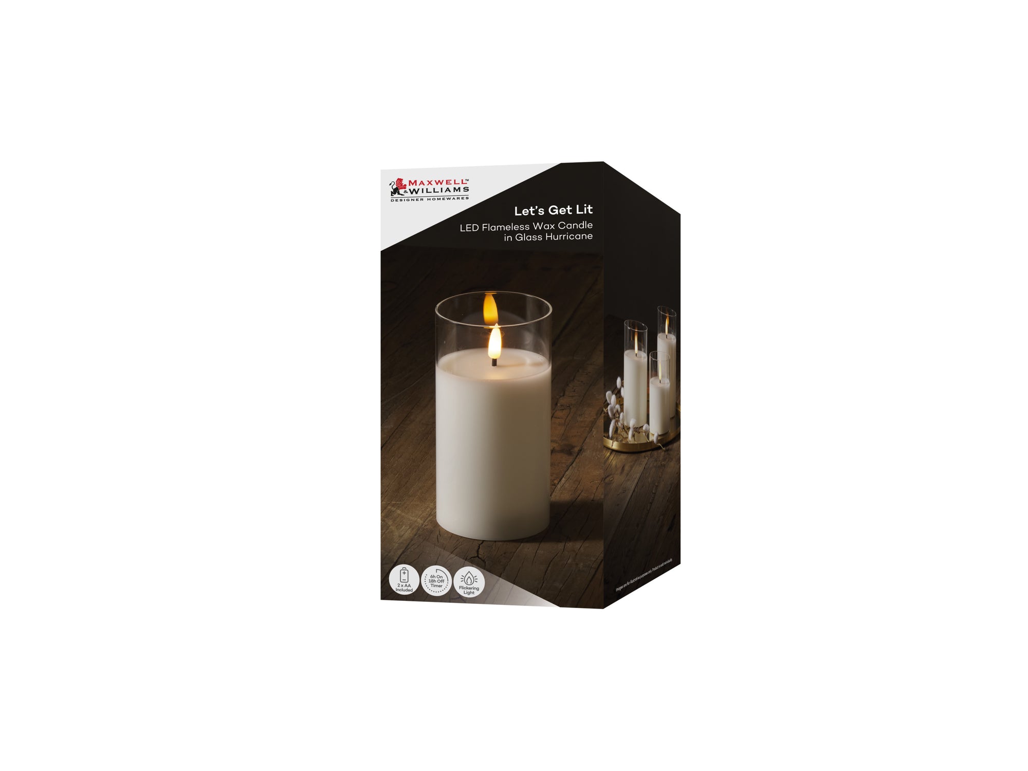 Let's Get Lit LED Candle Hurricane Clear 15cm – Maxwell & Williams