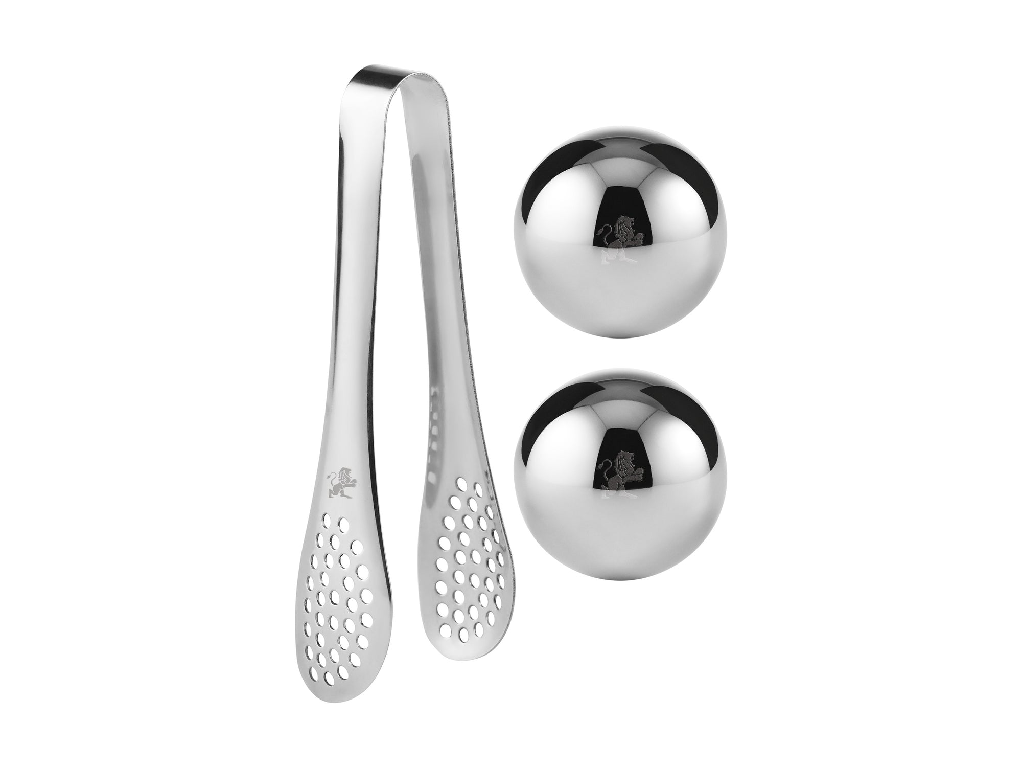 Cocktail & Co Reusable Ice Ball Set of 2 With Tongs