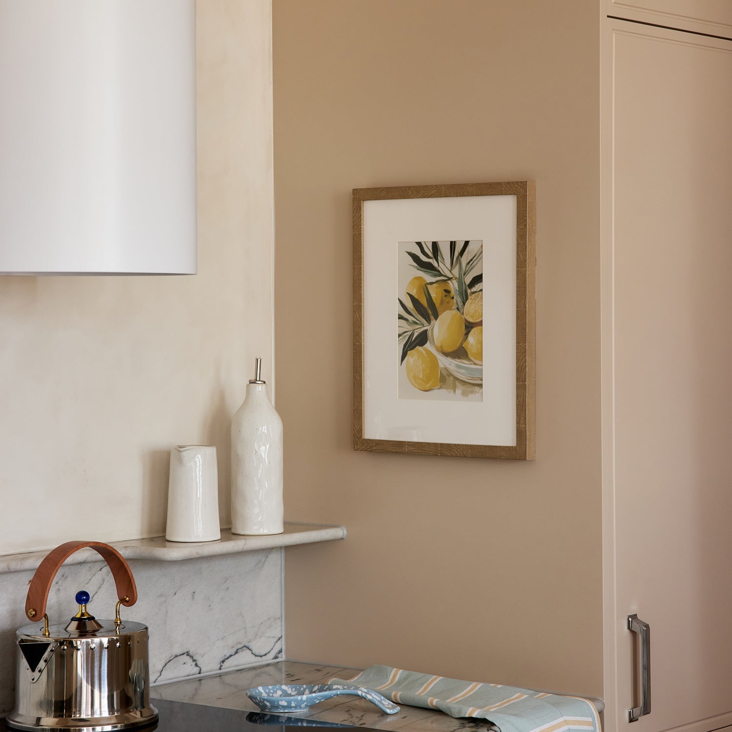 Madras Link Lemon Bowl Framed Print 33x41cm - styled on wall