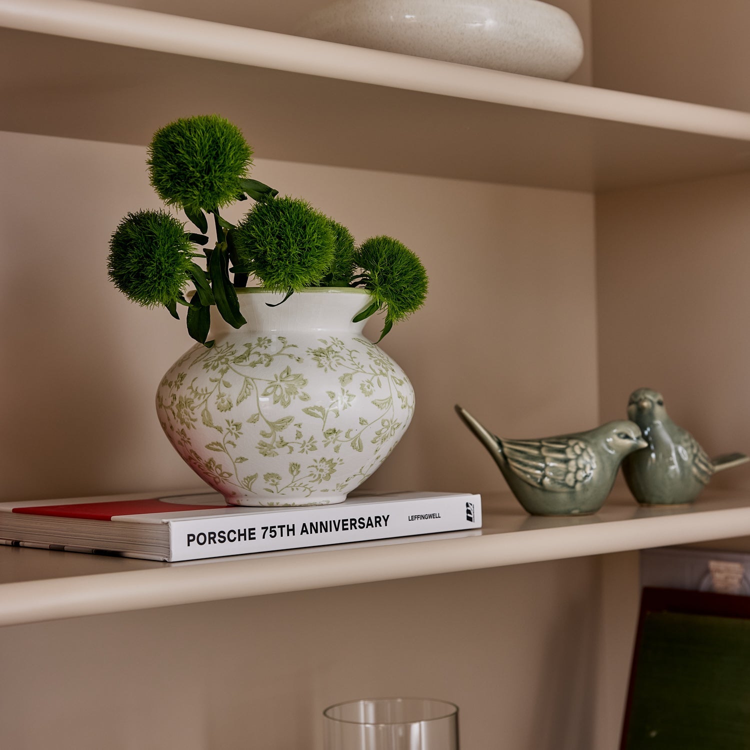 Madras Link Arles Green Stamped Vase - alternate styled room setting