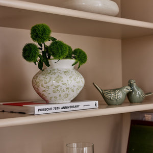Madras Link Arles Green Stamped Vase - alternate styled room setting