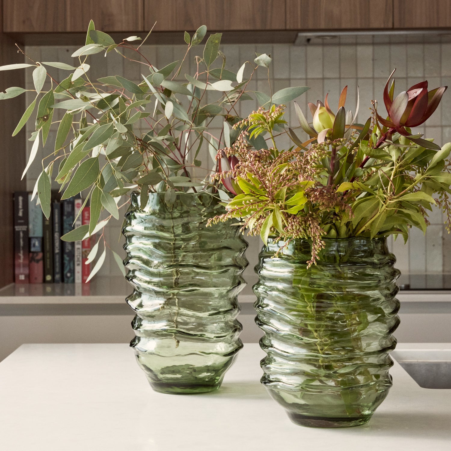Glass Vase Small 17.5x22cm – Green - view 4