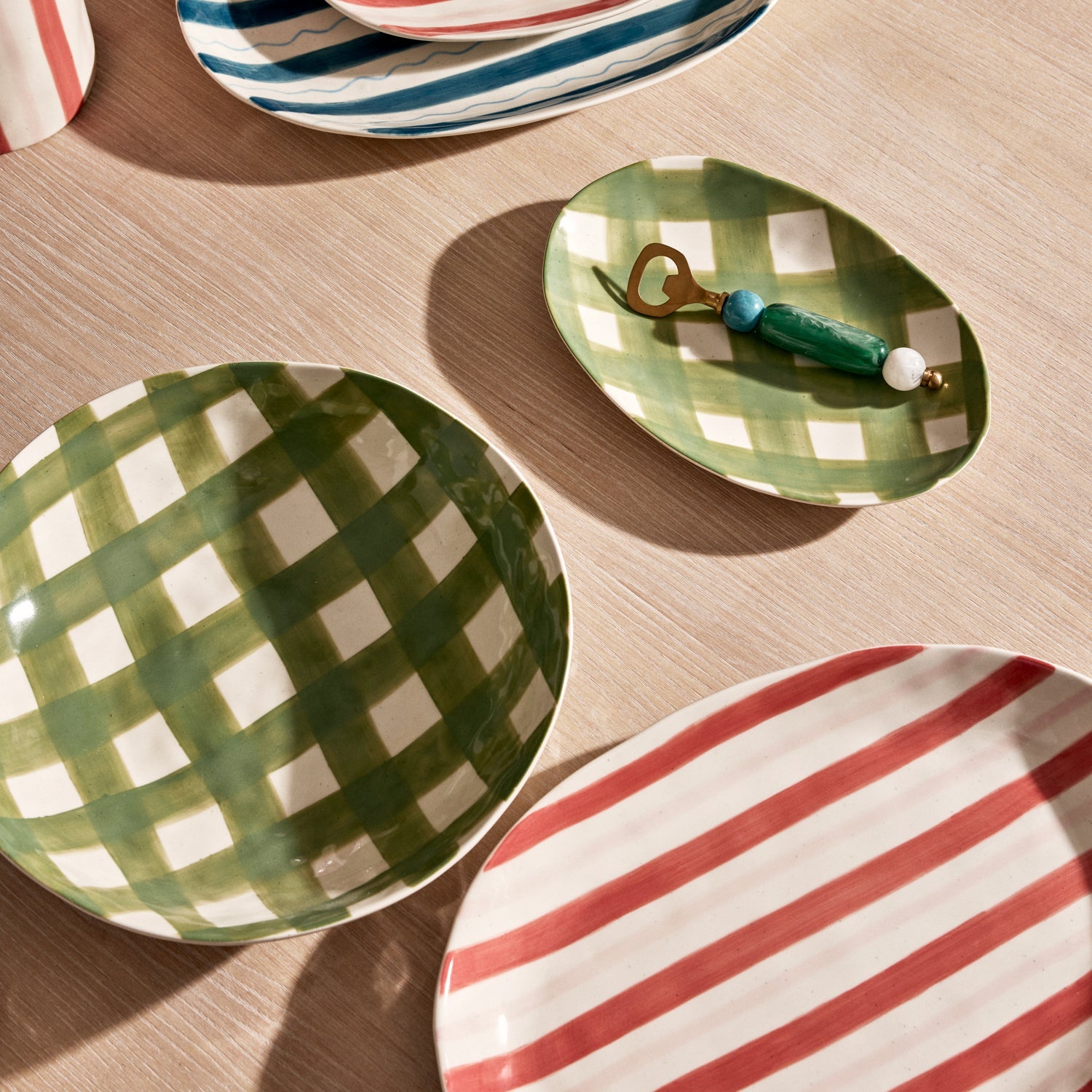Oval Platter Large 41x28x4cm – Navira Rosewood Stripe - view 2