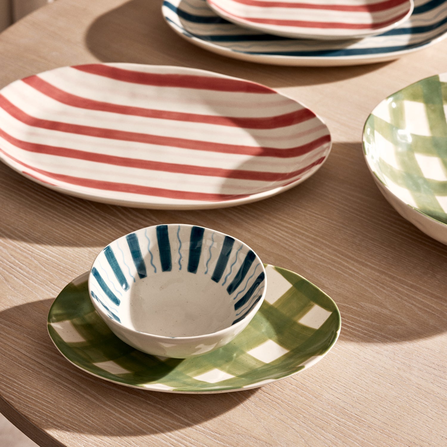 Oval Platter Large 41x28x4cm – Navira Rosewood Stripe - view 3