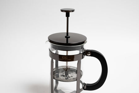 Coffee Culture French Press Plunger 600ml Black - stainless steel mesh filter detail