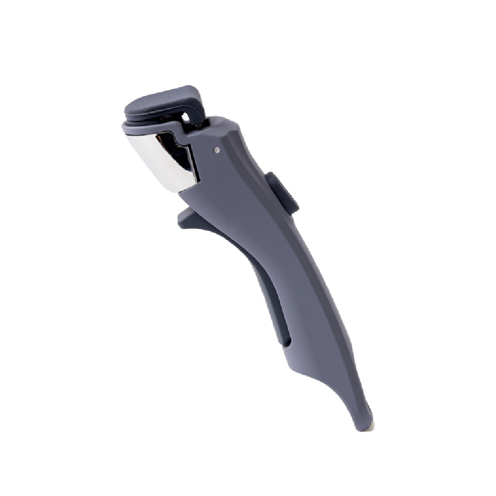 Prepara LIFT stainless handle angle view — grey container handle