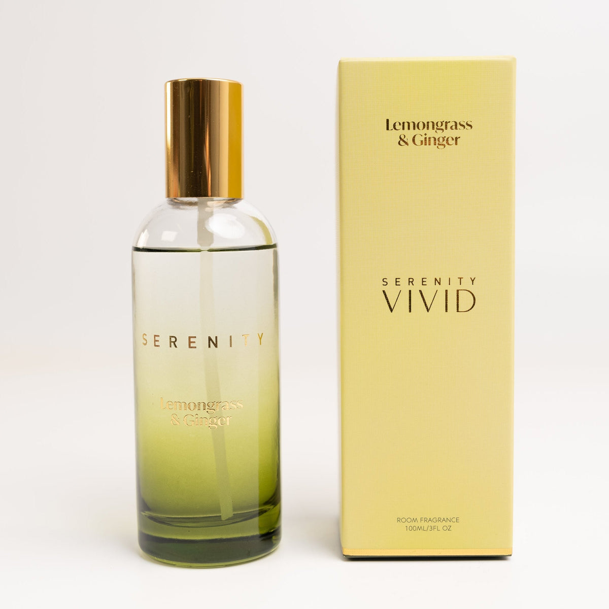Serenity Vivid Lemongrass & Ginger 100ml Room Spray - home fragrance spray