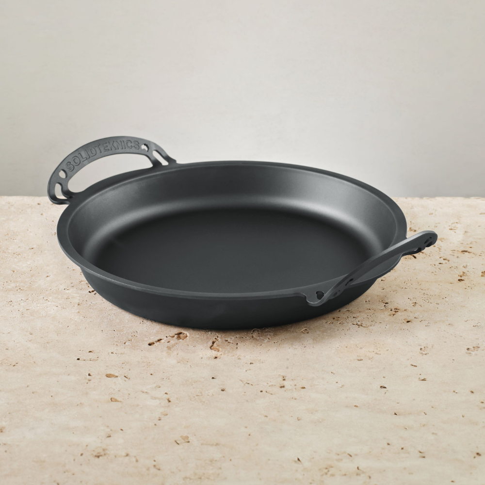 Solidteknics AUS-ION 30cm Bigga Pan dual handle wrought iron skillet