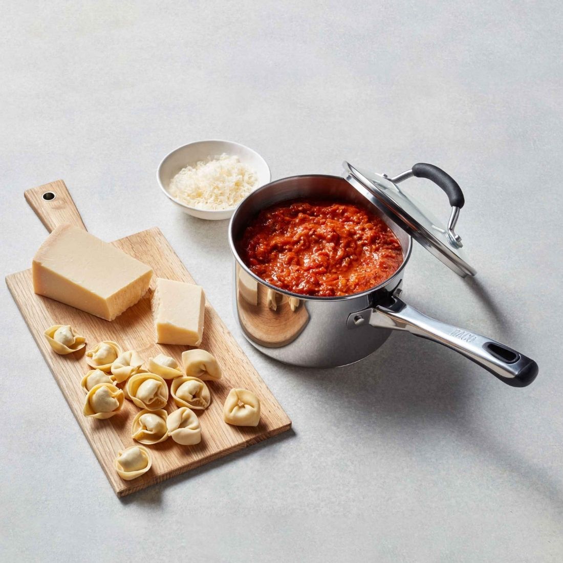 RACO Contemporary Stainless Steel Saucepan 18cm/2.8L Silver - simmering sauce for family meals