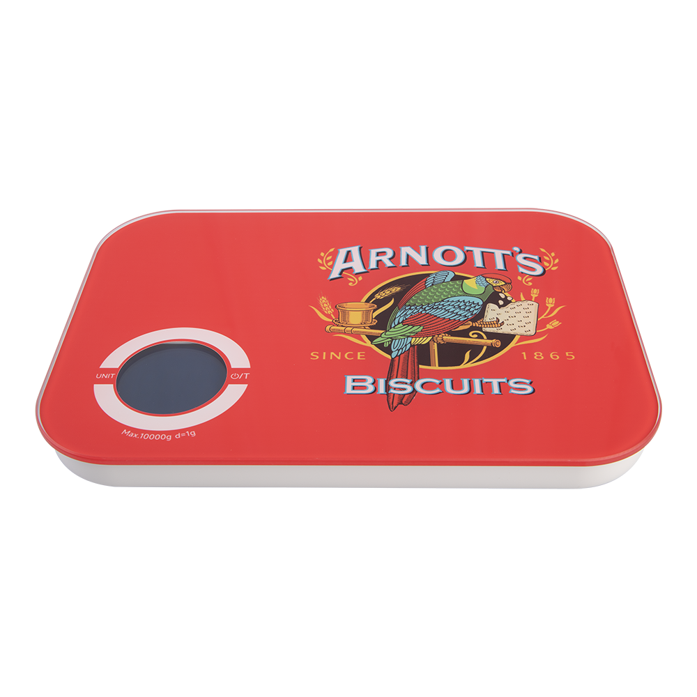Rojo Arnott's Rechargeable Digital Kitchen Scale 10kg Red - USB-C kitchen scale