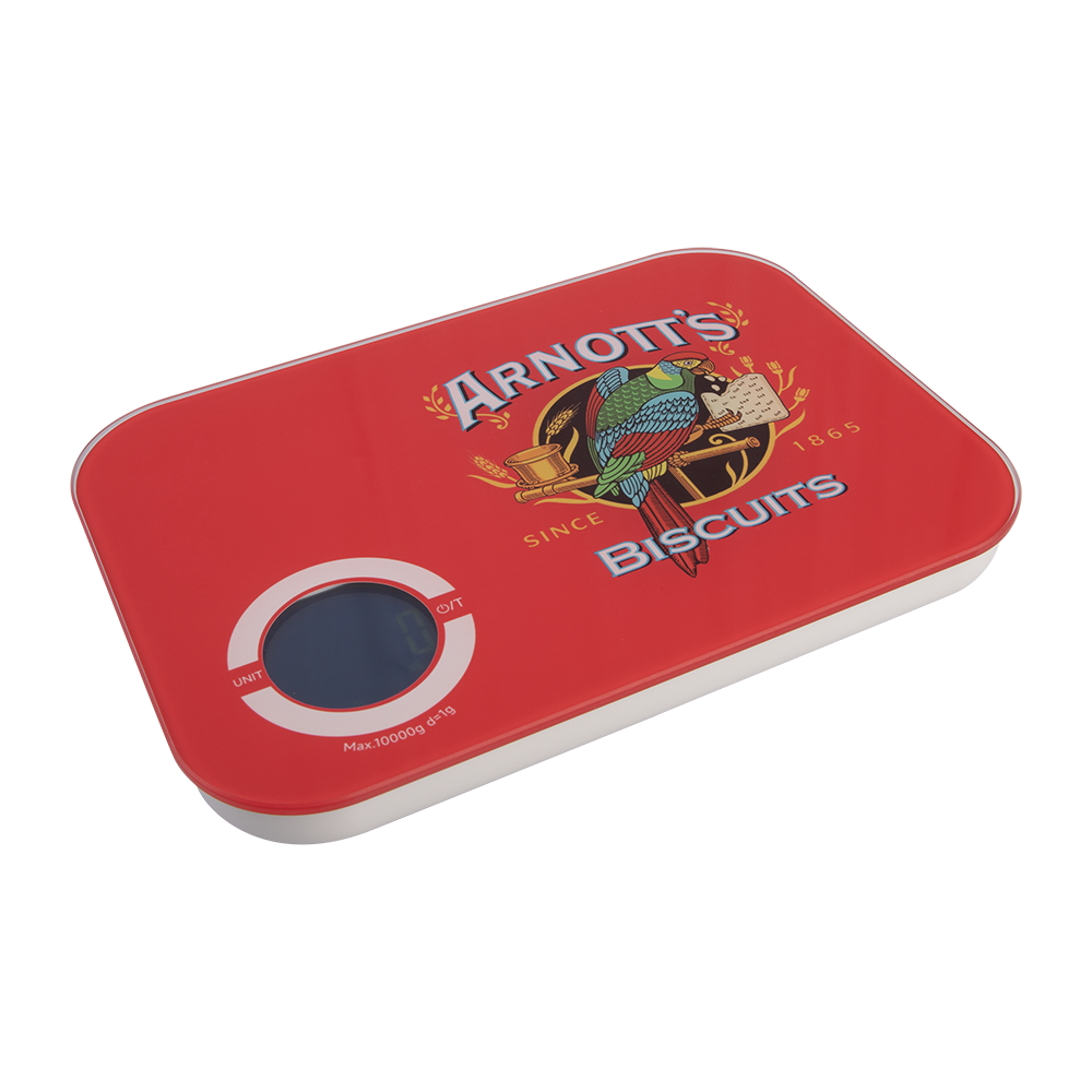 Rojo Arnott's Rechargeable Digital Kitchen Scale 10kg Red - USB-C kitchen scale