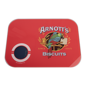 Rojo Arnott's Rechargeable Digital Kitchen Scale 10kg Red - USB-C kitchen scale
