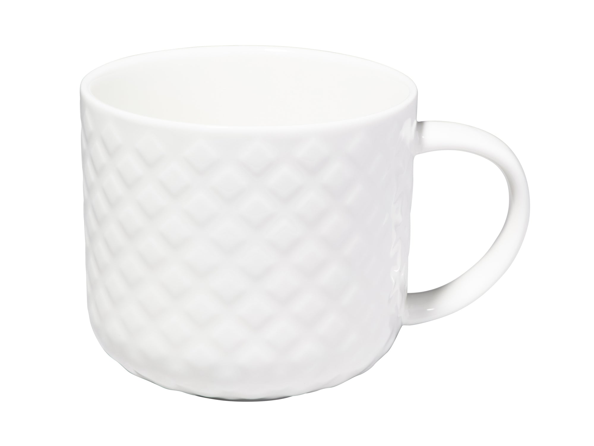 White Basics Mug 440ml Quilted Diamond – Maxwell & Williams