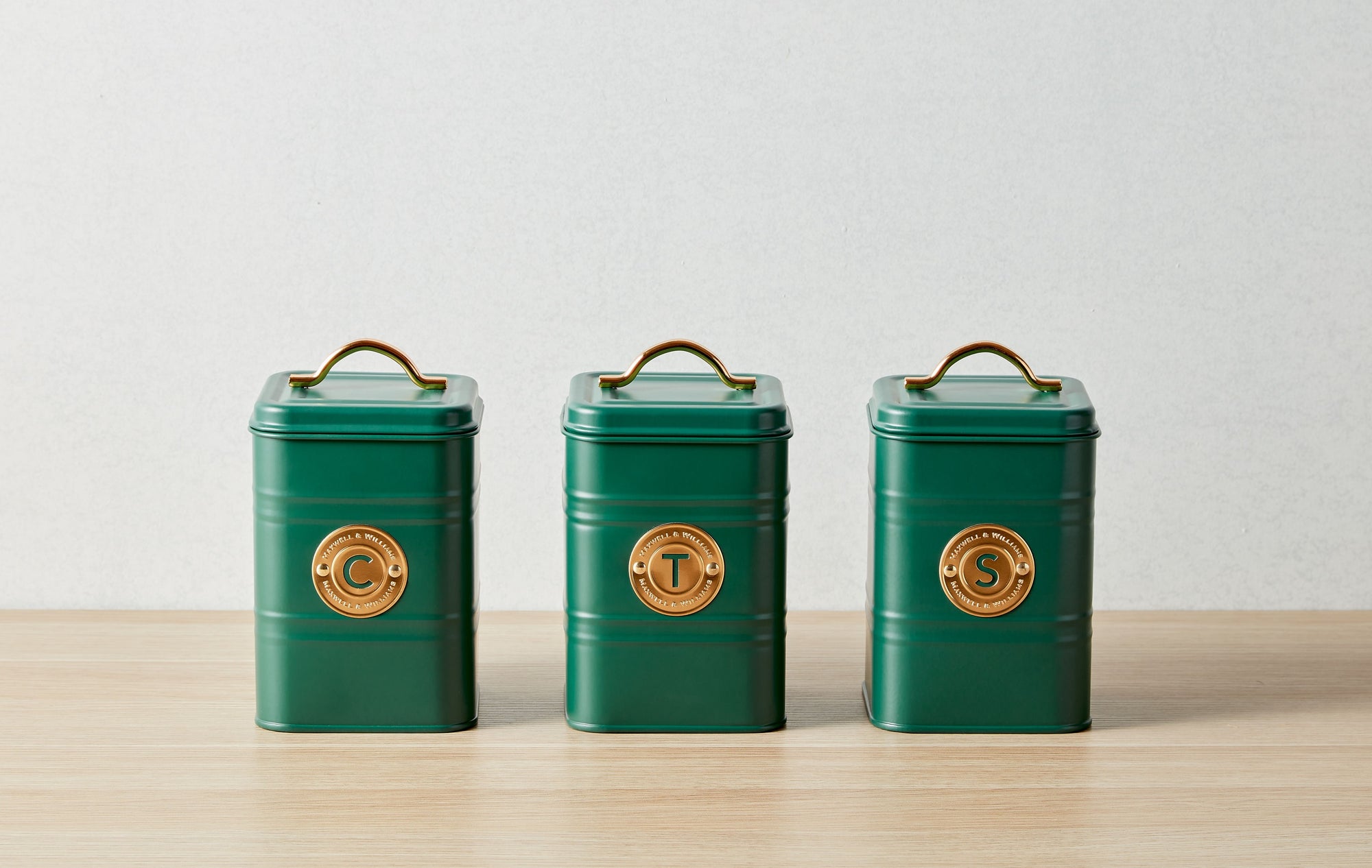 Canister set of 3 Grantham- Green
