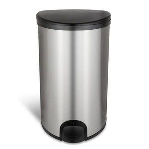 White Magic Smart Bin 50L Toe Tap Rubbish Bin Stainless Steel - kitchen rubbish bin