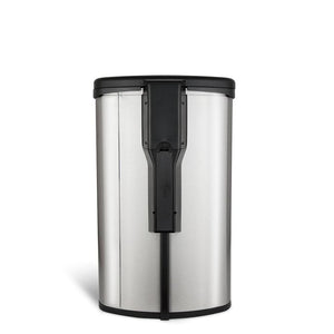 White Magic Smart Bin 50L Toe Tap Rubbish Bin back view - flat-back kitchen bin