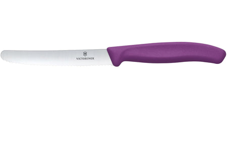 Victorinox Swiss Classic tomato and steak knife 11cm, purple handle