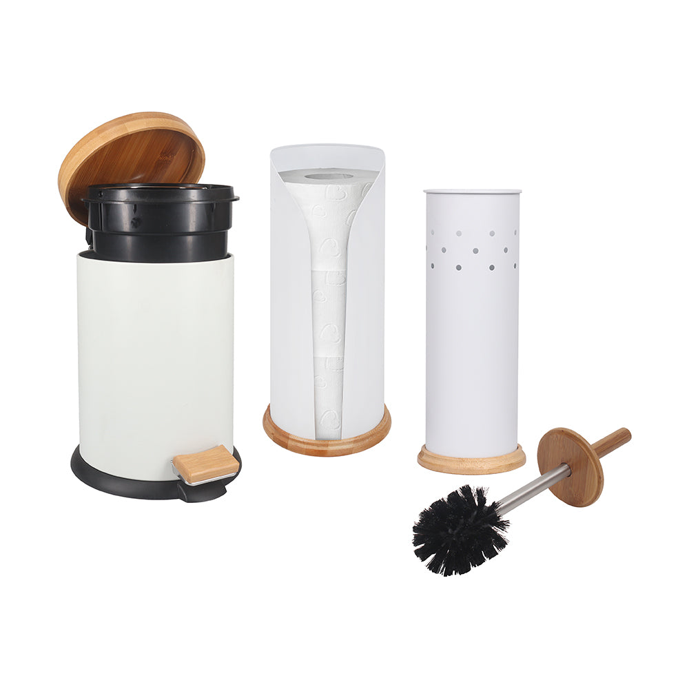 3-in-1 Bathroom Set Black - White Magic Eco Basics