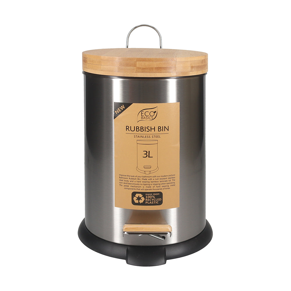 Rubbish Bin 3L White – Eco Basics White Magic